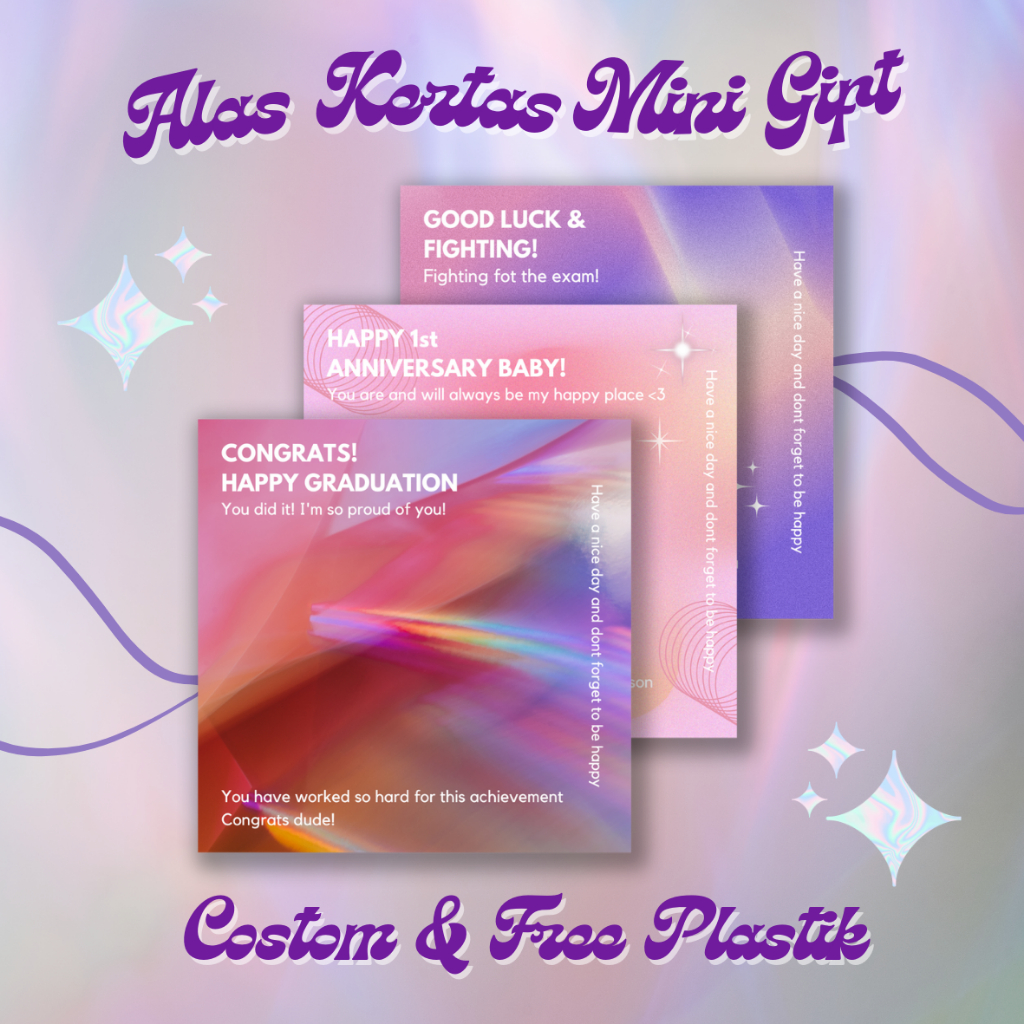 

Alas Kertas Mini Gift [Gradient] - Bisa Custom & Free Plastik!!