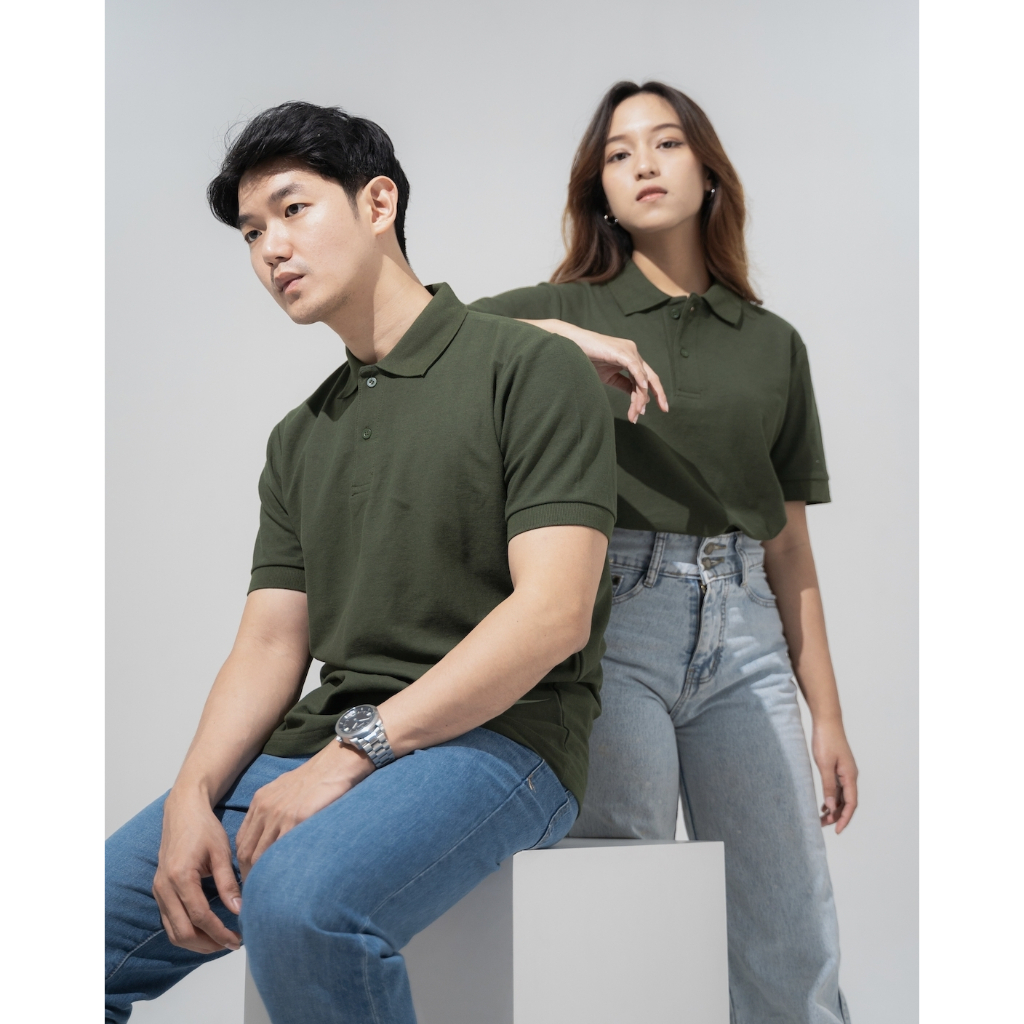 AKITA POLO SHIRT - Kaos Polo Pria in Dark Green (Hijau Army)