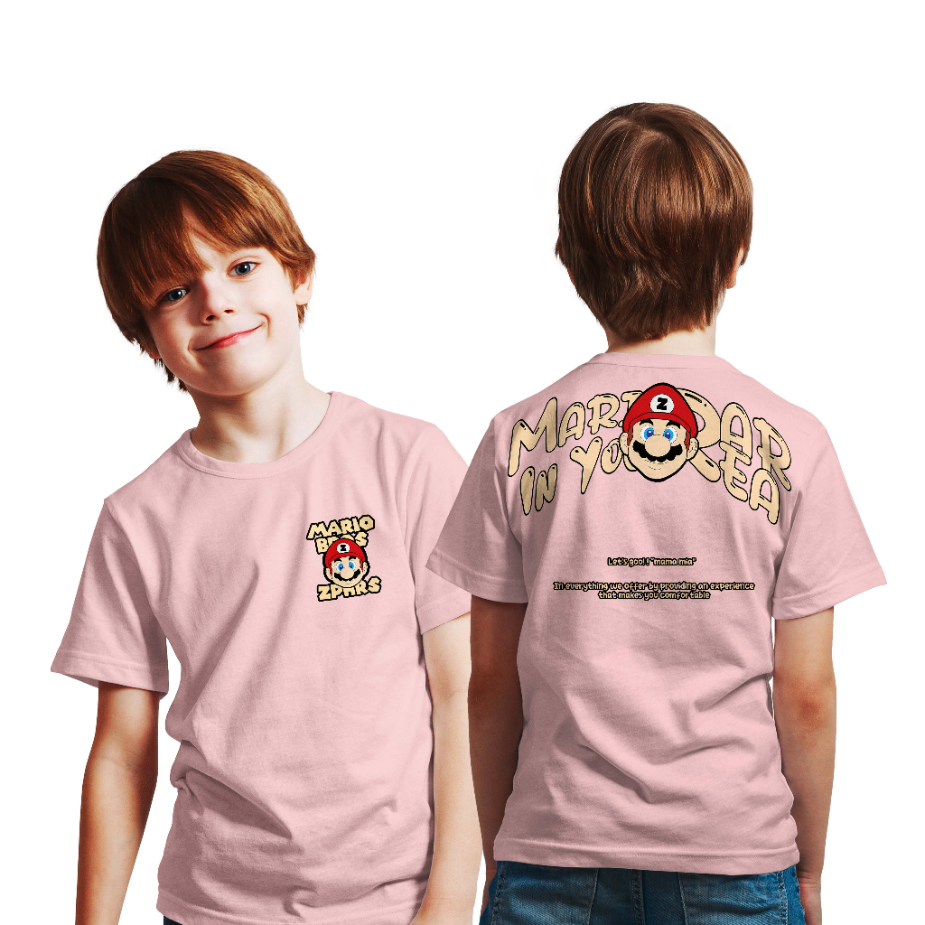 Kaos Distro Anak Super Mario