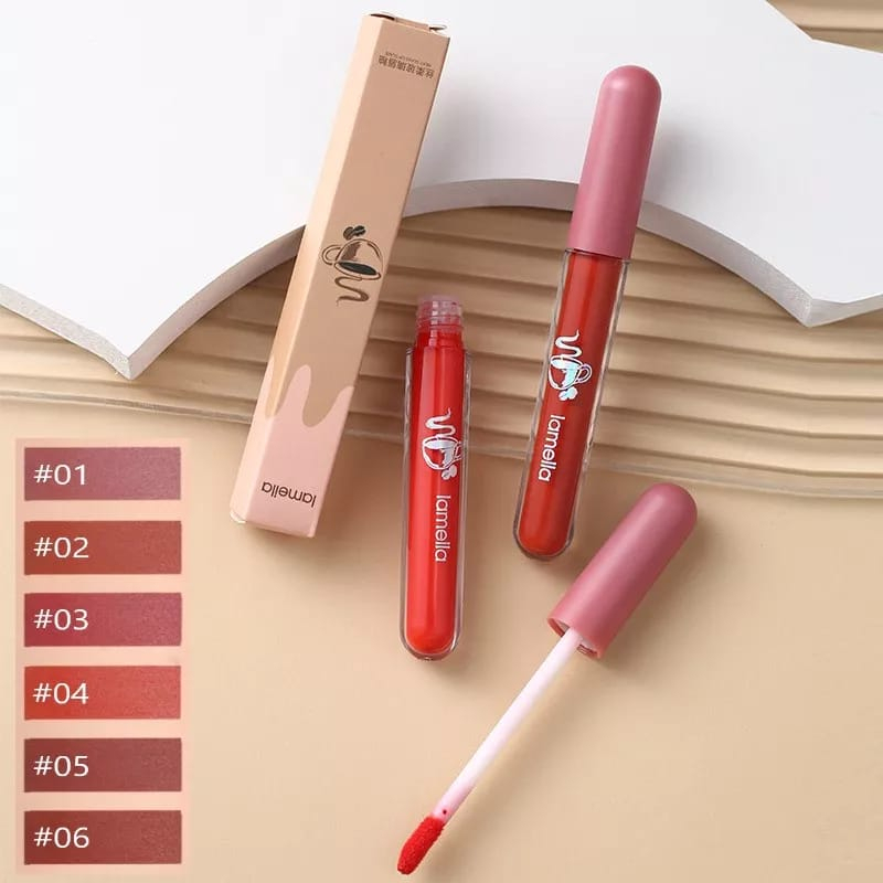 Lameila Nude Edition Lip Glaze Lipstik Cair Lip Gloss Pelembab Silky Misty LA108