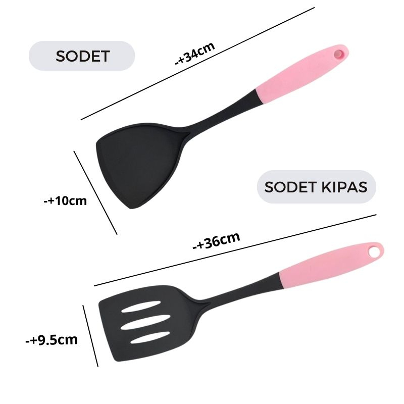 Spatula / Sutil / Sodet Teflon Gagng Nilon Warna Foodgrade