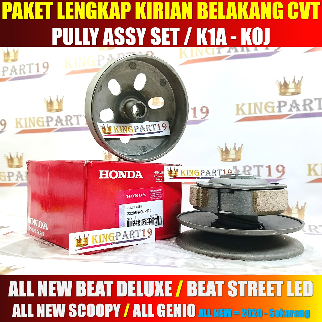 PULLY PULLEY ASSY SET GENIO BEAT NEW DELUXE NEW SCOOPY LED ESP K1A KOJ K0J