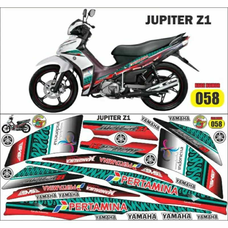 Striping jupiter Z1 Mandalika / Sticker vatiasi Yamaha Jupiter Z robot 2010 / Stiker jupiter z1 2022