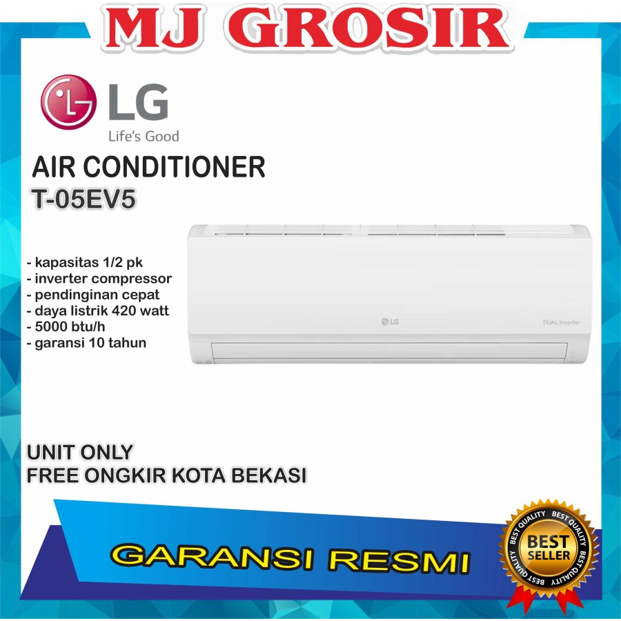 AC LG T 5 EV5 0.5 PK 1/2 PK 5EV5 R32 DUAL COOL ECO INVERTER UNIT ONLY