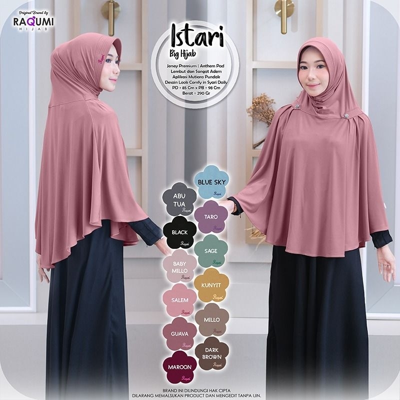 ISTARY raqumi DAILY HIJAB SYARI BERGO SYARI PREMIUM HIJAB olla milo