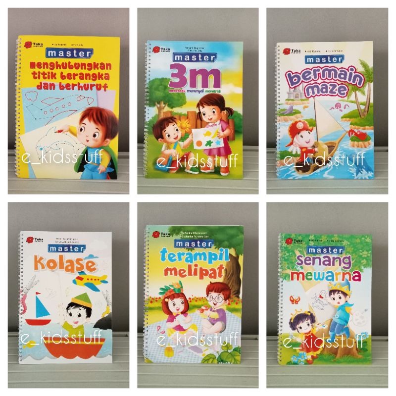 

Buku aktivitas master : maze, melipat, mewarnai, kolase, 3M, dot to dot