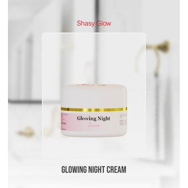shasy glow glowing night cream reg bpom