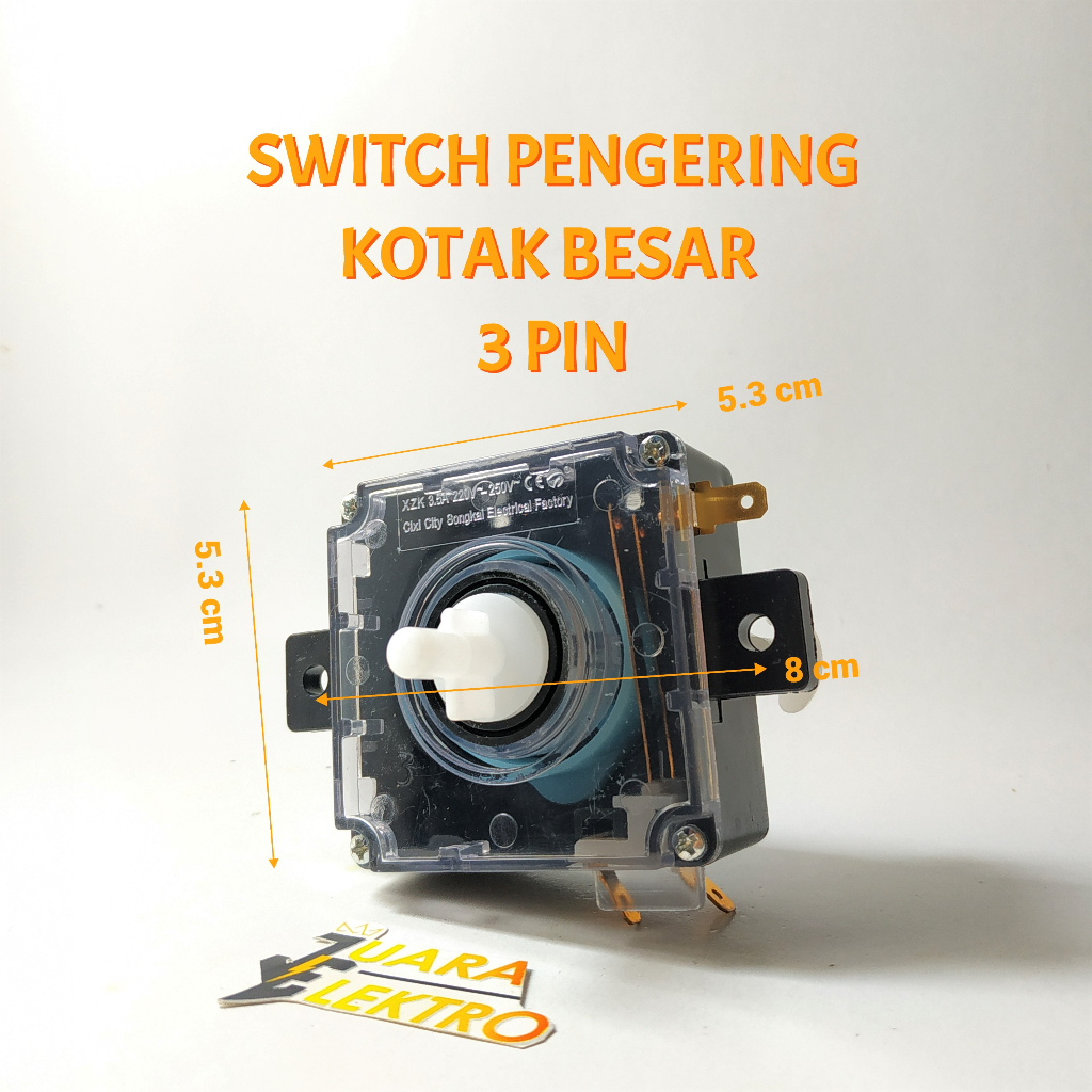 Switch Drain Kotak Besar 3 PIN | Switch Pengering Kotak Besar 3 PIN