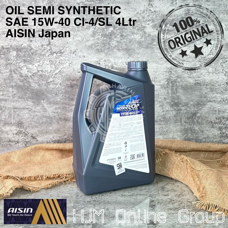 OIL MESIN DIESEL AISIN OIL SEMI SYNTHETIC SAE 15W-40 CI-4/SL 4 Liter