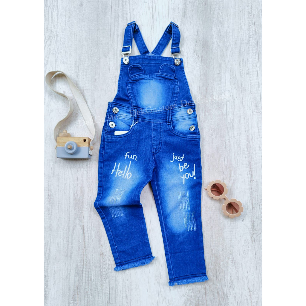 BAJU KODOK ANAK OVERALL JEANS STRECH OVERALL ANAK