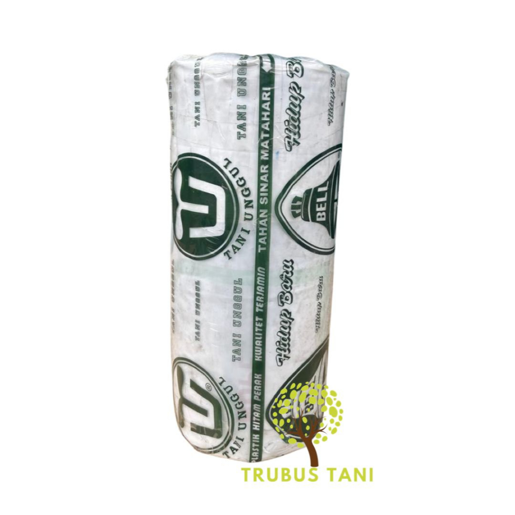 Mulsa BELL 1/2 Roll 8Kg - lebar 80cm - Plastik Mulsa Hitam Perak Mulsa Silver Plastik Pertanian