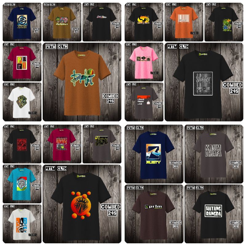 Grosir kaos distro combed 24s PRTM
