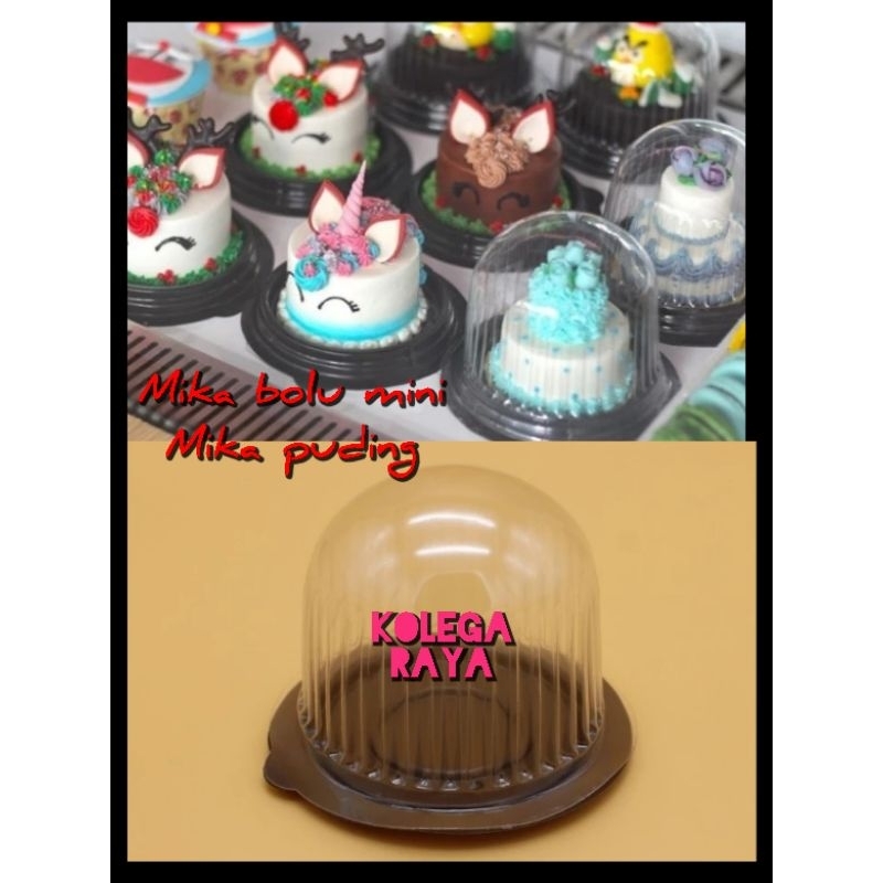 Mika Cup Cake Tart Mini Puding Box Bola 50PCS Ready pink coklat