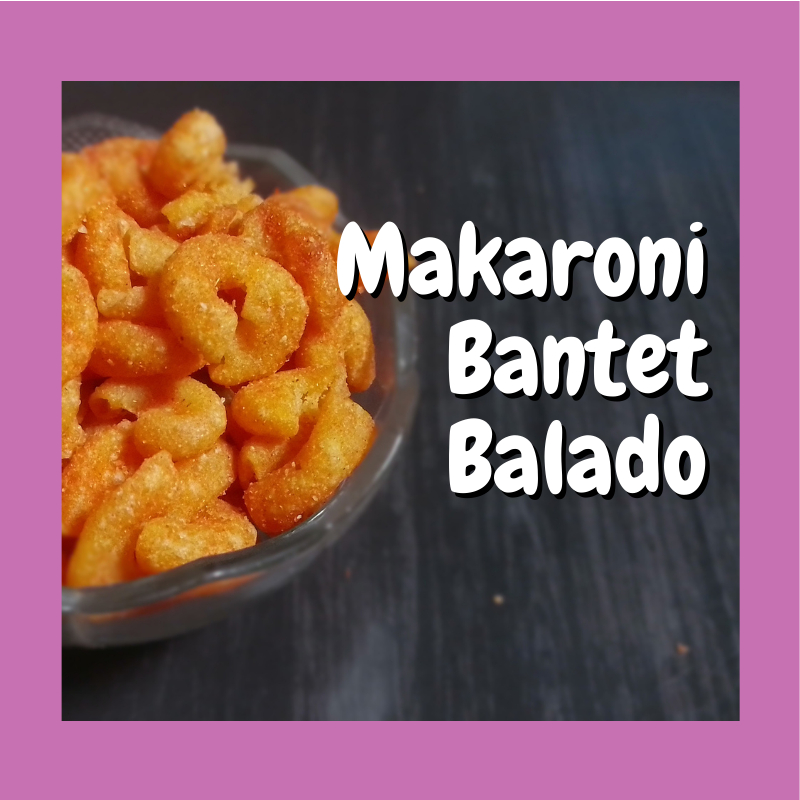 

Makaroni Bantet Balado 118 gram si mang