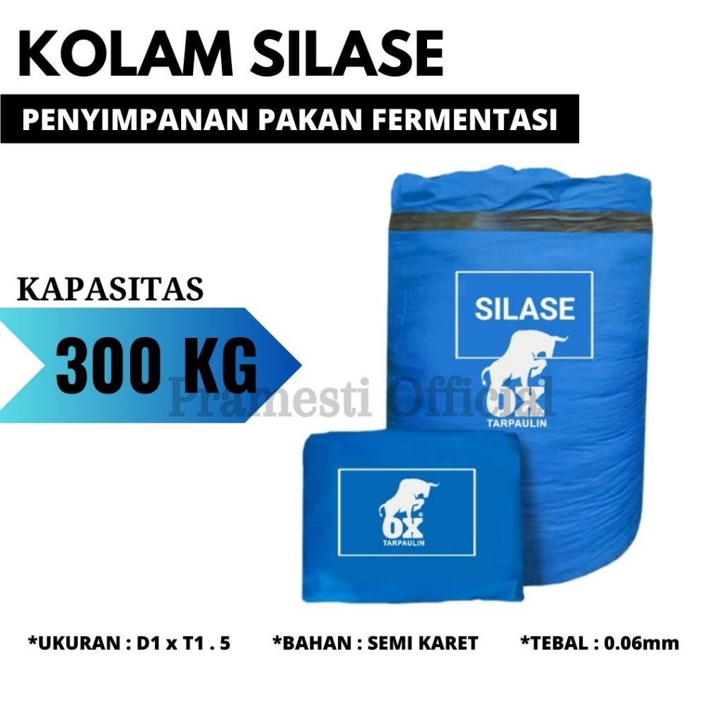 Kolam Terpal Silase OX - Plastik Silase Penyimpanan Pakan Fermentasi Kapasitas 300 kg