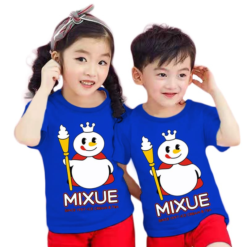 kaos anak anak mixue laki/perempuan unisex