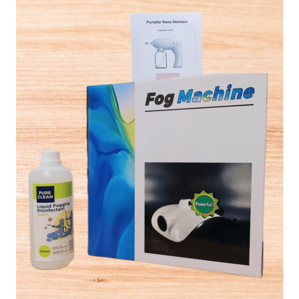 PROMO BUNDLING!!! FOG MACHINE + CAIRAN 1 LITER VARIAN BUBBLE GUM ATAU SEREH (PILIH SALAH SATU)