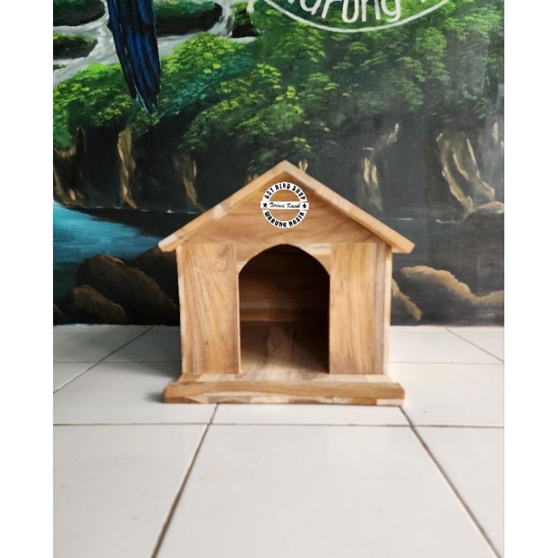 Rumah kucing anjing kelinci marmut kayu jati hutan