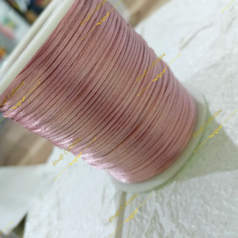 Tali Satin Kecil 1mm Dusty Pink 1meter (LImited Colour &amp; Stock)