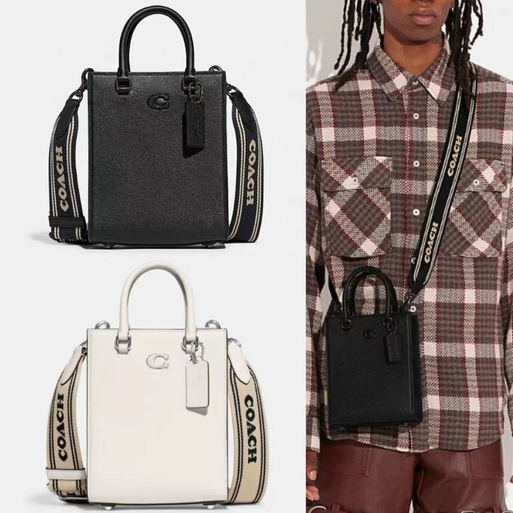 COACH CJ795 Original Men's Classic Logo Size 16 Tote Bag Mobile Bag Single Shoulder Bag Crossbody Bag Handbag  sjb