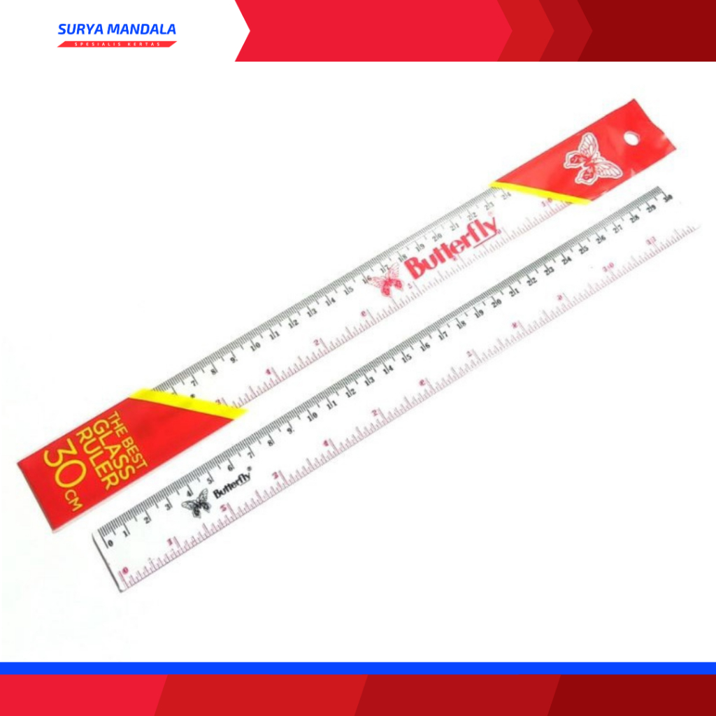 

PENGGARIS 30CM BUTTERFLY PLASTIK