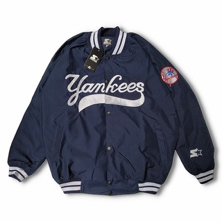 Jaket Varsity Yankees Navy Bordir Aplication Scout Premium