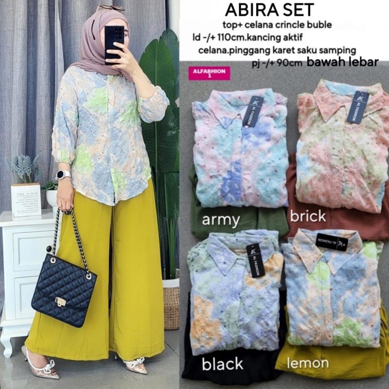 ABIRA SET SETELAN WANITA ATASAN+CELANA KOLOT BAWAH LEBAR