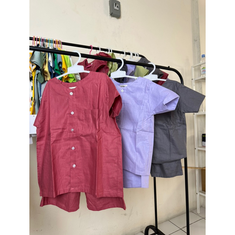 Setelan Anak Bahan Katun impor Premium Baju Anak Celana Pendek Bahan Katun Baju Anak Murah