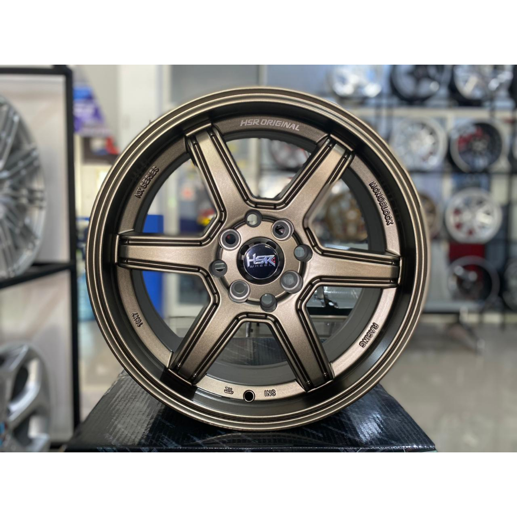 Ready Stok Velg Mobil Racing Rata Body Ring 16 Pcd 4X100-114,3 Hsr Minas Model Te37 Bronze