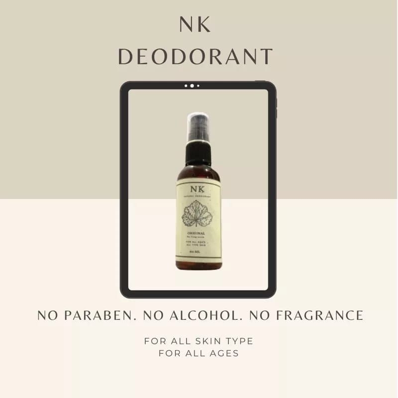 NK Deodorant Natural 60ml / Deodorant Viral / NAKHA DEODORANT 100% Original / Reseller Resmi NAKHA