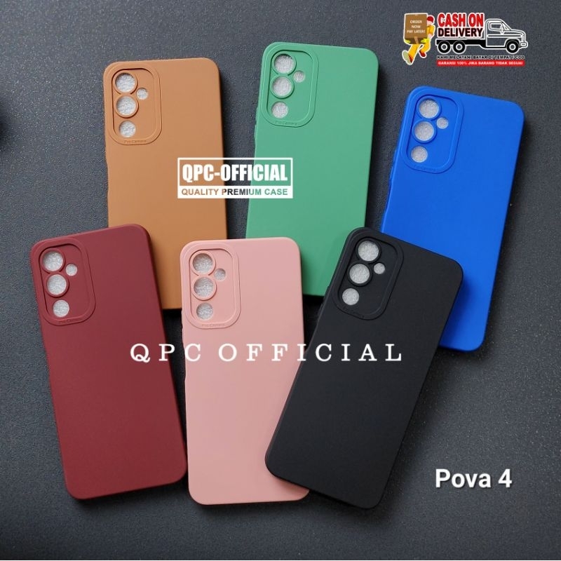 Tecno Pova 4 Tecno Pova 4 Pro Case Pro Kamera Case Slim BlackMatte Silikon Warna Case Tecno Pova 4 T