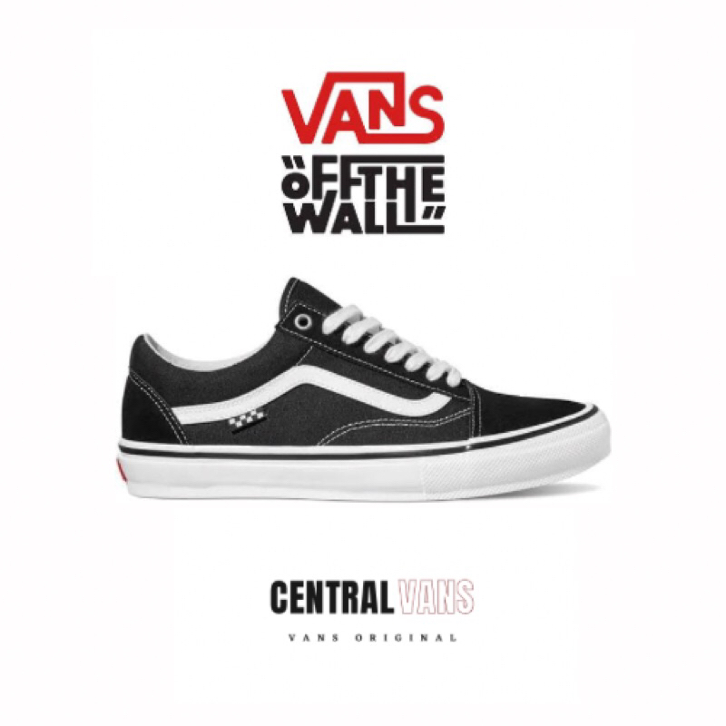 VANS SKATE OLD SKOOL BLACK WHITE || SEPATU VANS 100% ORIGINAL