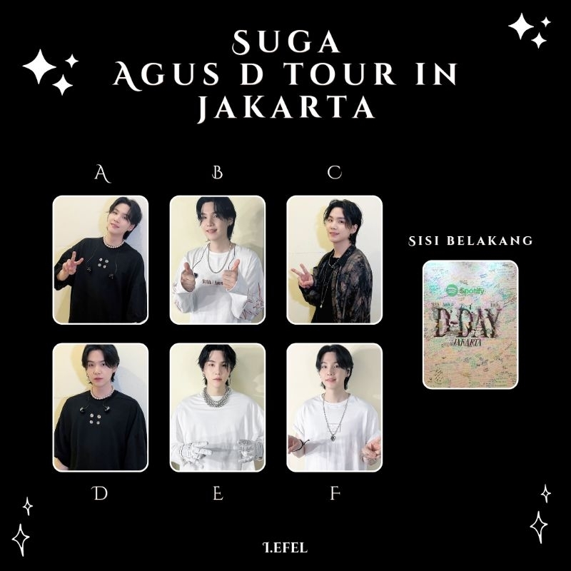 BTS SUGA PHOTOCARD AGUS D YOUR IN JAKARTA PART 1