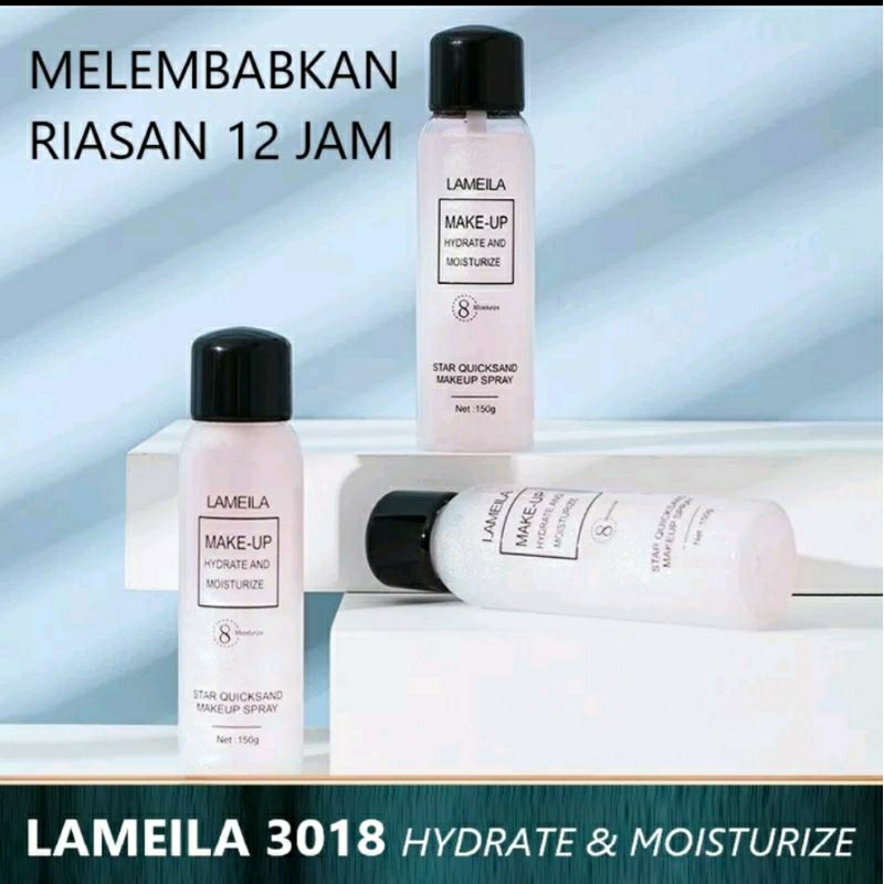 LAMEILA MAKEUP SPRAY WITH GLITTER | HYDRATE &amp; MOISTURIZE | 150 ML