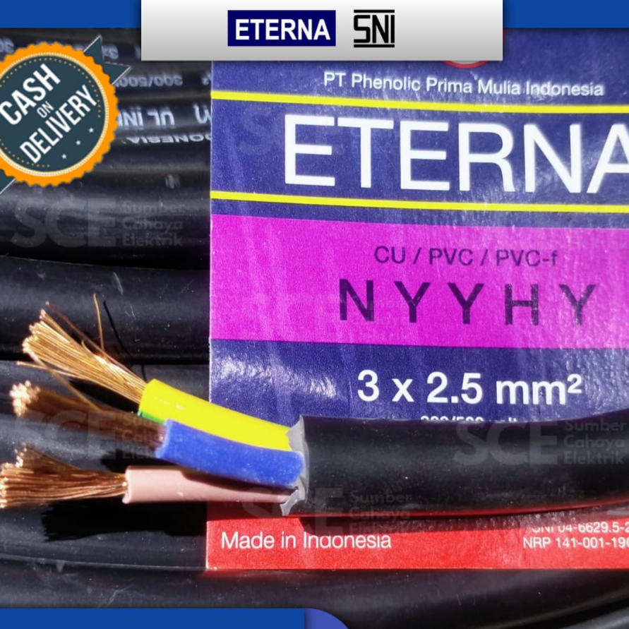 KABEL ETERNA SERABUT NYY HY 3x2.5 / KABEL LISTRIK ETERNA NYYHY 3x2.5 PERMETER [TIDAK BISA COD]