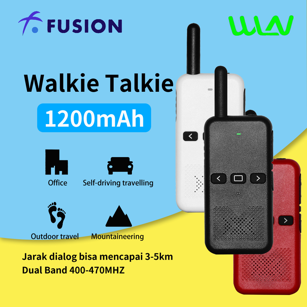 Handy Talky WLN HT UHF TWO WAY RADIO 3 Warna C70A walkie talkie 1 UNIT