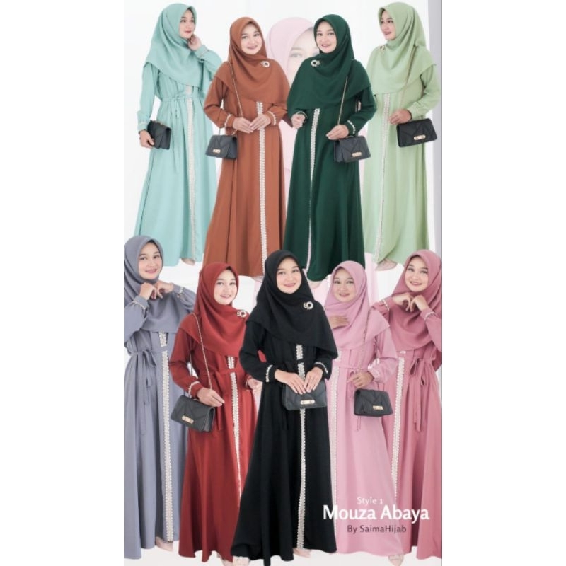 Moslem Ori Gamis Busui Friendly Mouza Abaya By Saima Hijab (Ready Please Cekstok)