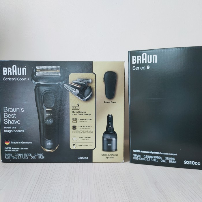 Braun Shaver Series 9 Sport 9320CC 9310CC Black Ori Made in Germany