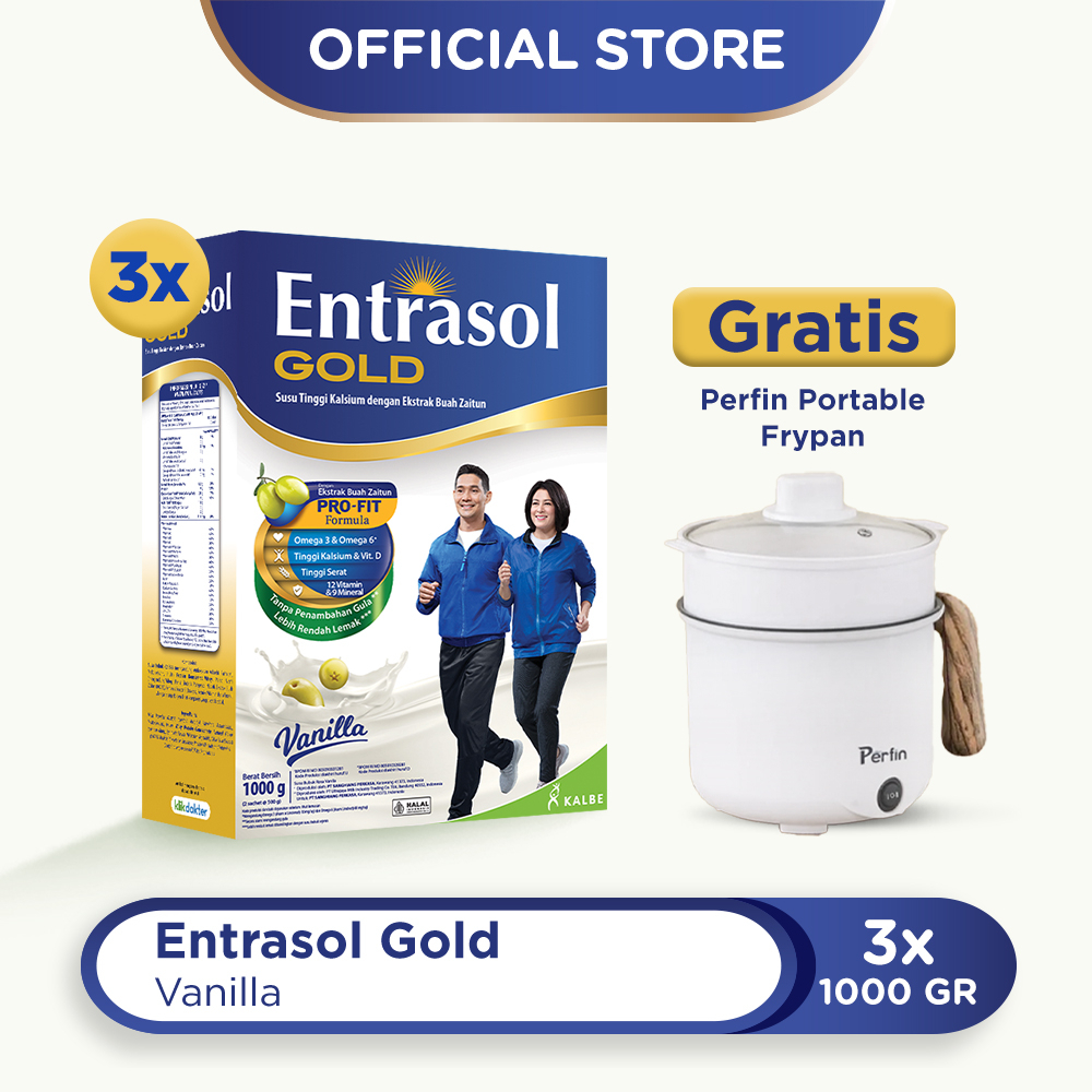 Buy 3 Entrasol Gold Vanilla 1000g Free Perfin Portable Frypan