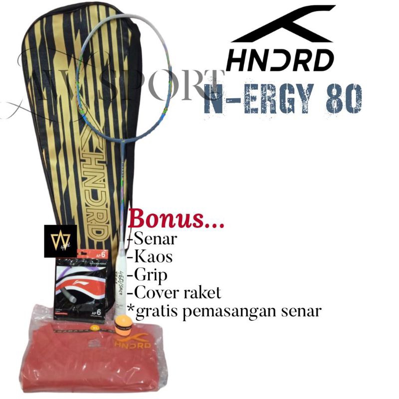 Raket Badminton HUNDRED N-ERGY 80 / Raket Bulutangkis HNDRD