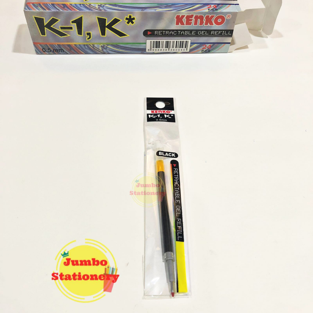 Isi Ballpoint Pen Kenko K1 Refill Gel Pen K-1 Hitam