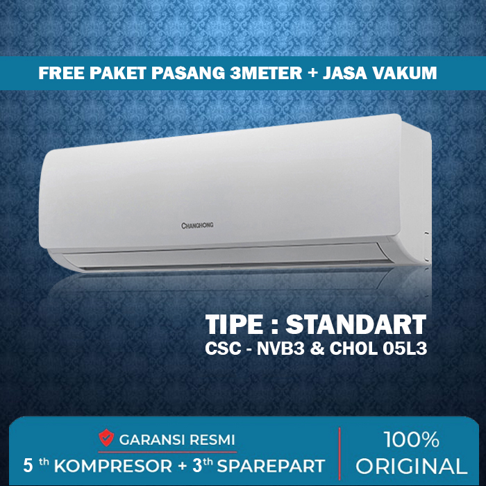 ac changhong 1/2pk 1pk 1.5pk 2pk FREE paket pasang  3meter & jasa vakum