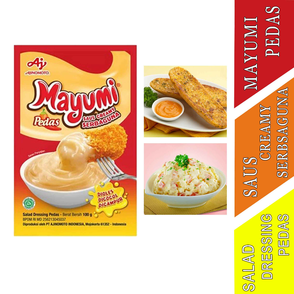 

Saus Cream Serbaguna - Mayumi Pedas Mayonnaise - Mayonaise Ajinomoto - 100gr