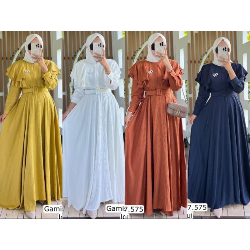 maxi dress crinkle bordir rara