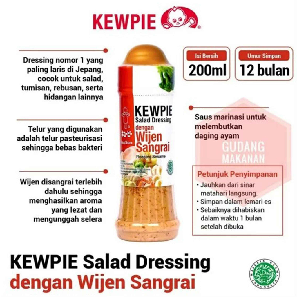 Kewpie Saus Siram / Saus Salad Dressing / Saus Wijen Sangrai / 200ml