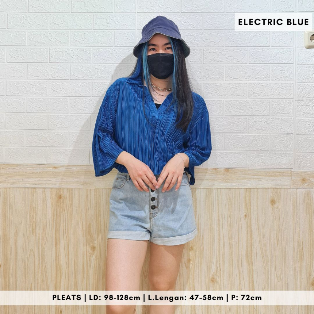 4833 shaila collar pleats shirt