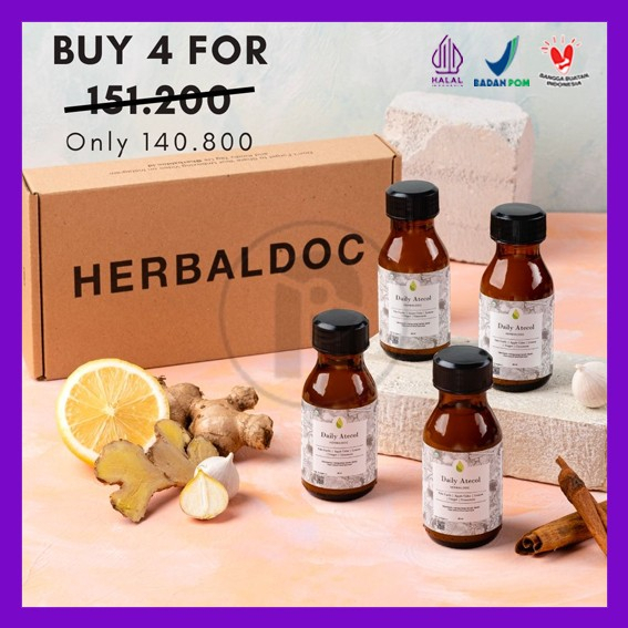 

DAILY ATECOL PROMO 4 TRAVEL SIZE HERBALDOC Minuman Jus Bawang Putih