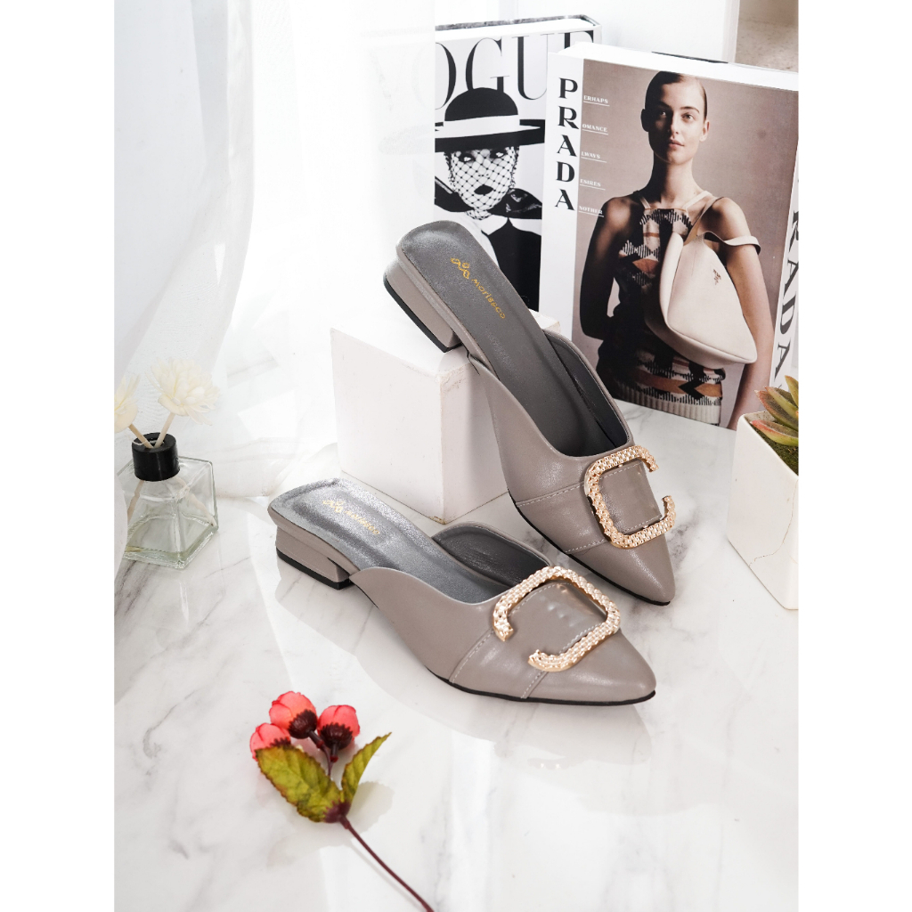 Sandal Wanita Heels Mules Emerald B-CK 12