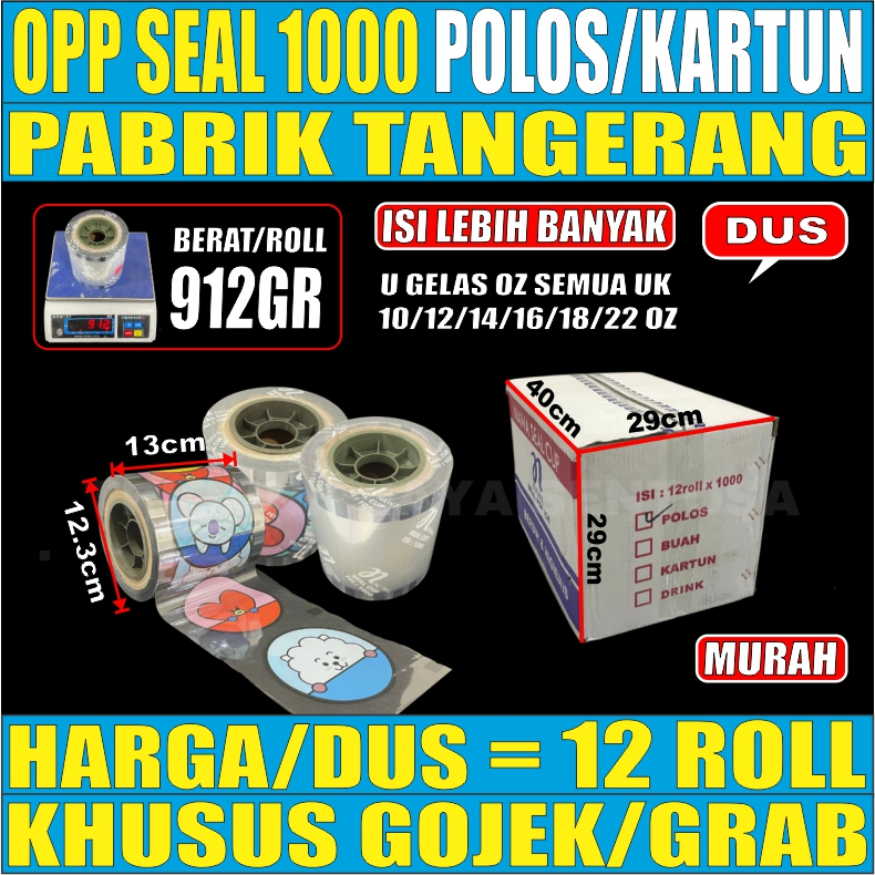 Plastik Seal Press Cup Gelas Plastik Lid Tutup Sealer Polos Kartun Per Dus gjk