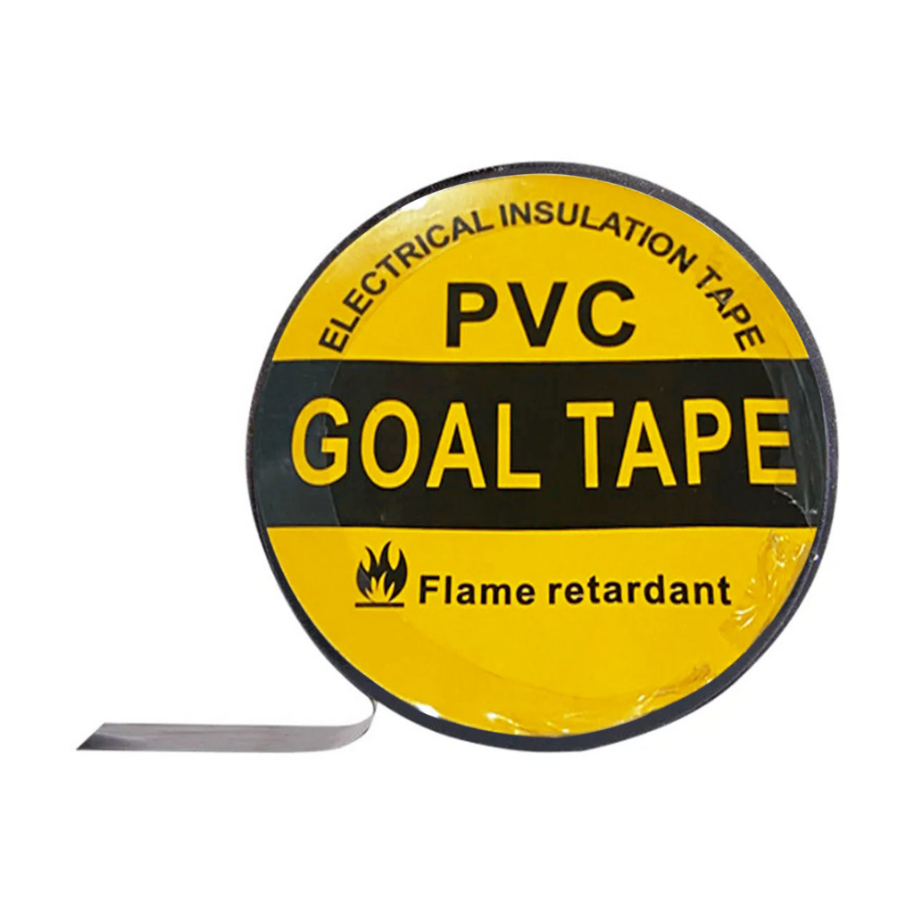 Isolasi Listrik PVC Goldtape - Lakban PVC Listrik 18mm x 17yard Hitam Goaltape - Perekat / Tape Kabel Listrik Solasi Kabel